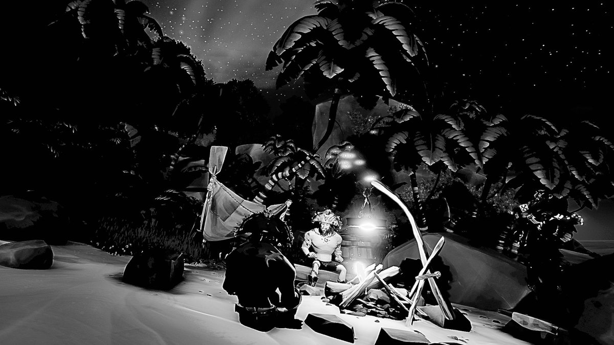 After intense battling, me and my mates sit by a warm open fire playing music while roasting pomegranate in the cast iron #SoTshot <a href="/SeaOfThieves/">Sea of Thieves</a>
