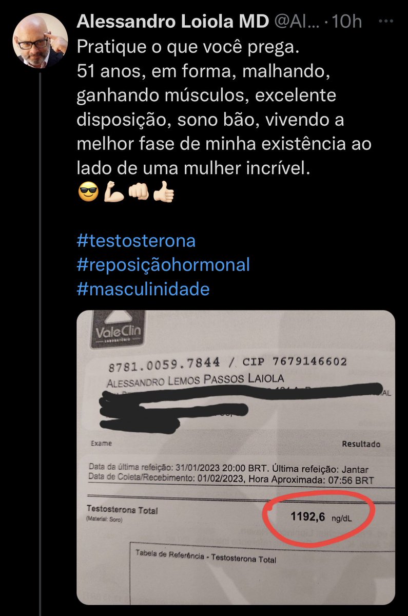 bolsoregrets's tweet photo. O homem hétero nunca deixa de surpreender. 

Postar a taxa de TESTOSTERONA na TL pra compensar a calvície, só pode. https://t.co/hIfO04ZZJV