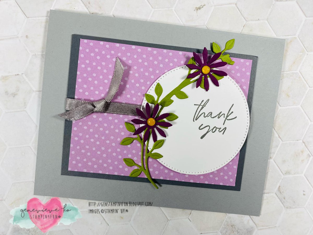 genstampin4fun's tweet photo. Enjoy this Dainty Thank you Card! Can you think of someone you would want to send this card to? Details and video on my blog today. https://t.co/BQQcQvWbqB #genstampin4fun, #stampinup, #saleabration https://t.co/GPd9eWMpDz