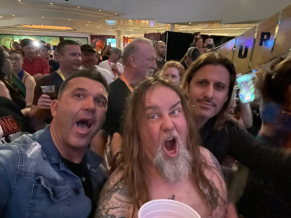 FrankieKazarian's tweet photo. Another @jericho_cruise is in the books. I’ve been lucky enough to be a part of every one, and this was my favorite yet. Amazing times, and my band @guttercandyrock played two hot rock n roll shows. Can’t wait for the next one! 🤘🏼 https://t.co/n6UUyv1T7O