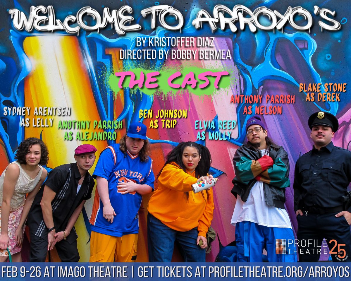 ProfileTheatre's tweet photo. Come check out our next production "Welcome to Arroyo's" by Krisroffer Diaz! Music, love, loss, family and a hip-hopnurban legend!? Yeah, this show has it all! Get tickets now at https://t.co/xphIM7GuSC https://t.co/QEXhTyCieD