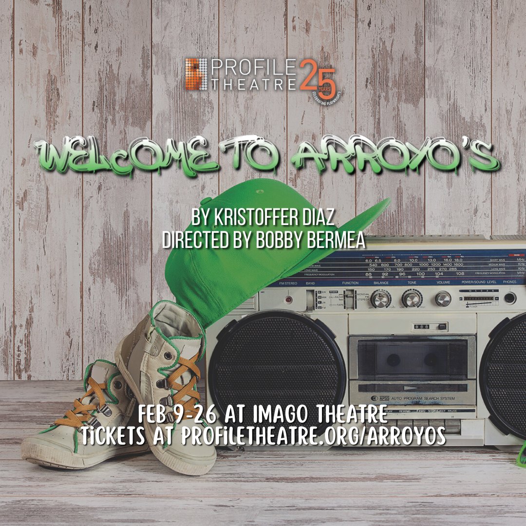 ProfileTheatre's tweet photo. Come check out our next production "Welcome to Arroyo's" by Krisroffer Diaz! Music, love, loss, family and a hip-hopnurban legend!? Yeah, this show has it all! Get tickets now at https://t.co/xphIM7GuSC https://t.co/QEXhTyCieD