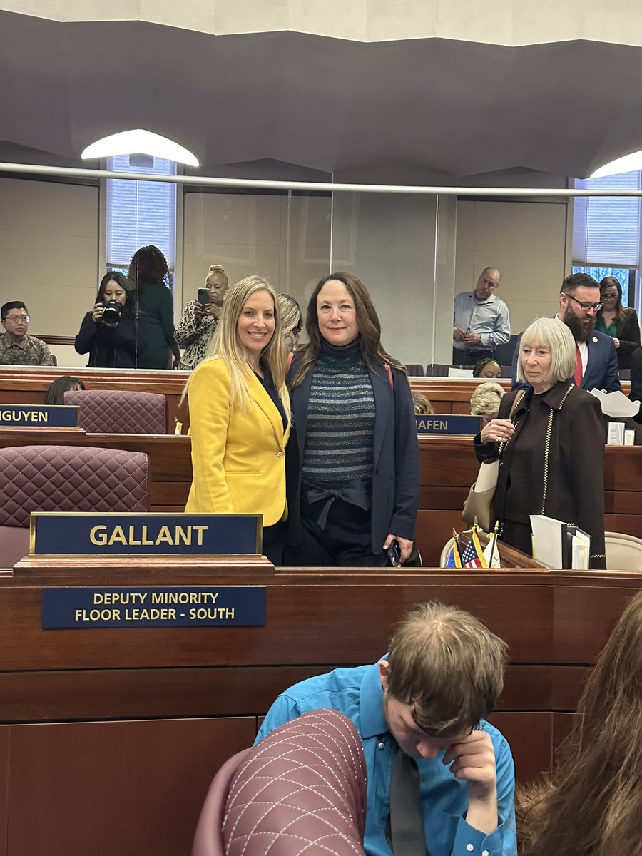 GallantD23's tweet photo. 1st day of #nvleg 82nd session.  It was so special to have my husband, 2 kids, my mom, and my bestie there.  Looking forward to rolling up my sleeves and getting to work for #Nevadans and #AD23!  #propeople #makingpositivechange https://t.co/DXhyF4NNXf