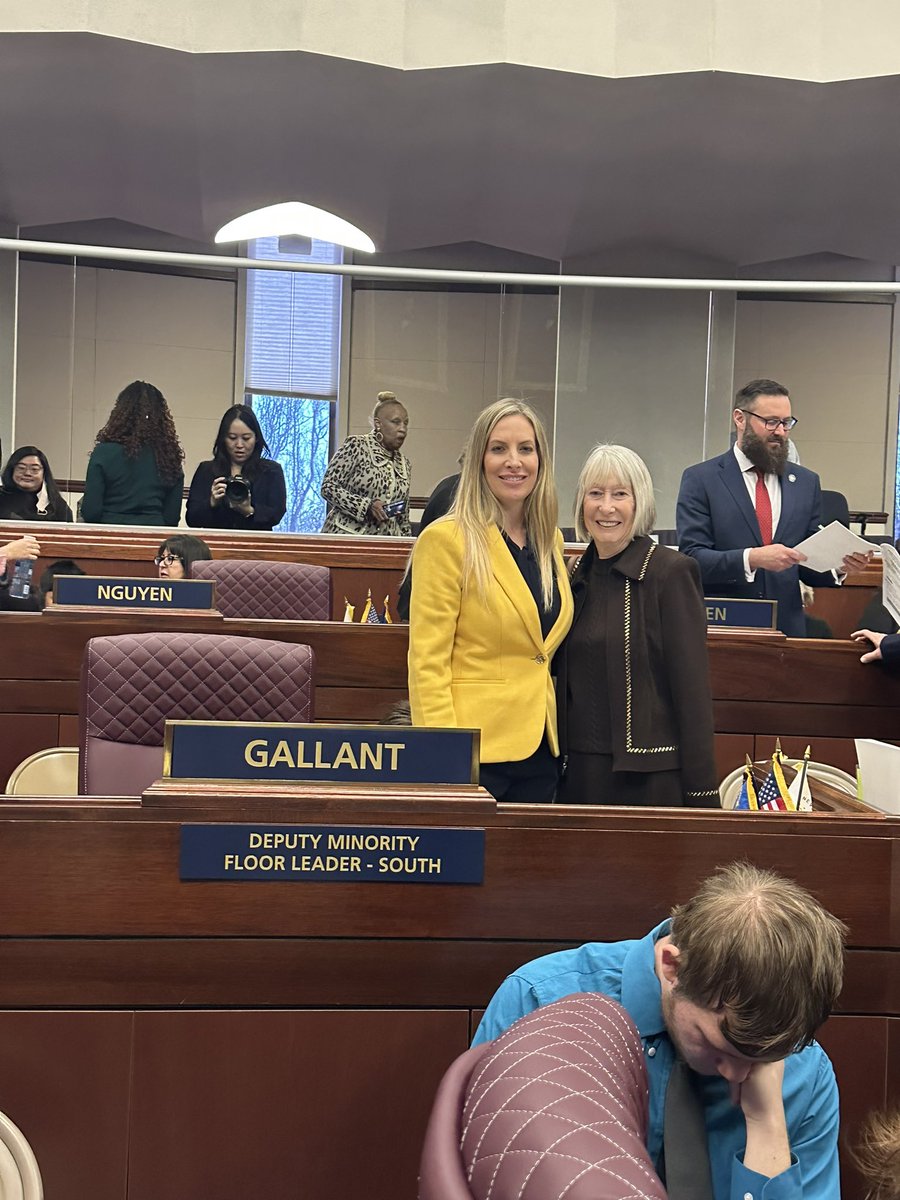 GallantD23's tweet photo. 1st day of #nvleg 82nd session.  It was so special to have my husband, 2 kids, my mom, and my bestie there.  Looking forward to rolling up my sleeves and getting to work for #Nevadans and #AD23!  #propeople #makingpositivechange https://t.co/DXhyF4NNXf