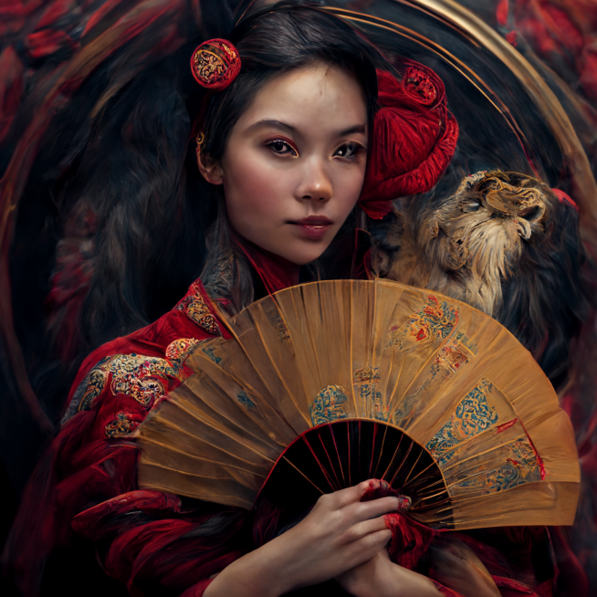 aimidjart's tweet photo. Captivating and elegant, this image of a Chinese woman holding a fan is a true masterpiece! The intricate details and rich cultural heritage make it a must-see. Share your thoughts on this beautiful piece. #ChineseArt #WomenInArt #FanArt #CulturalHeritage #ArtLovers https://t.co/CqK5g0RUuD