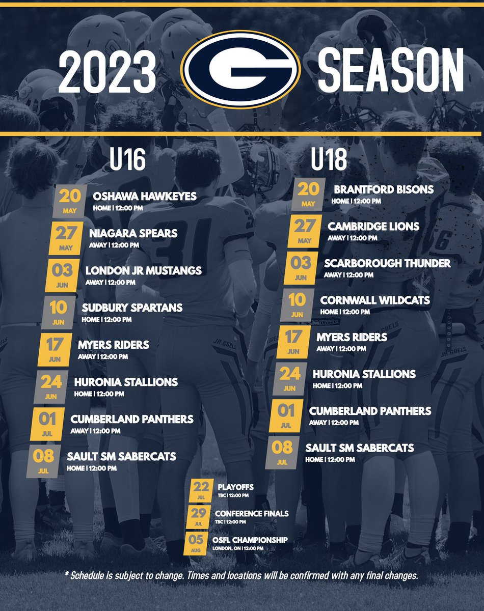 Mark your calendars, the 2023 <a href="/OSFL_Official/">OSFL_Official</a> season is right around the corner!