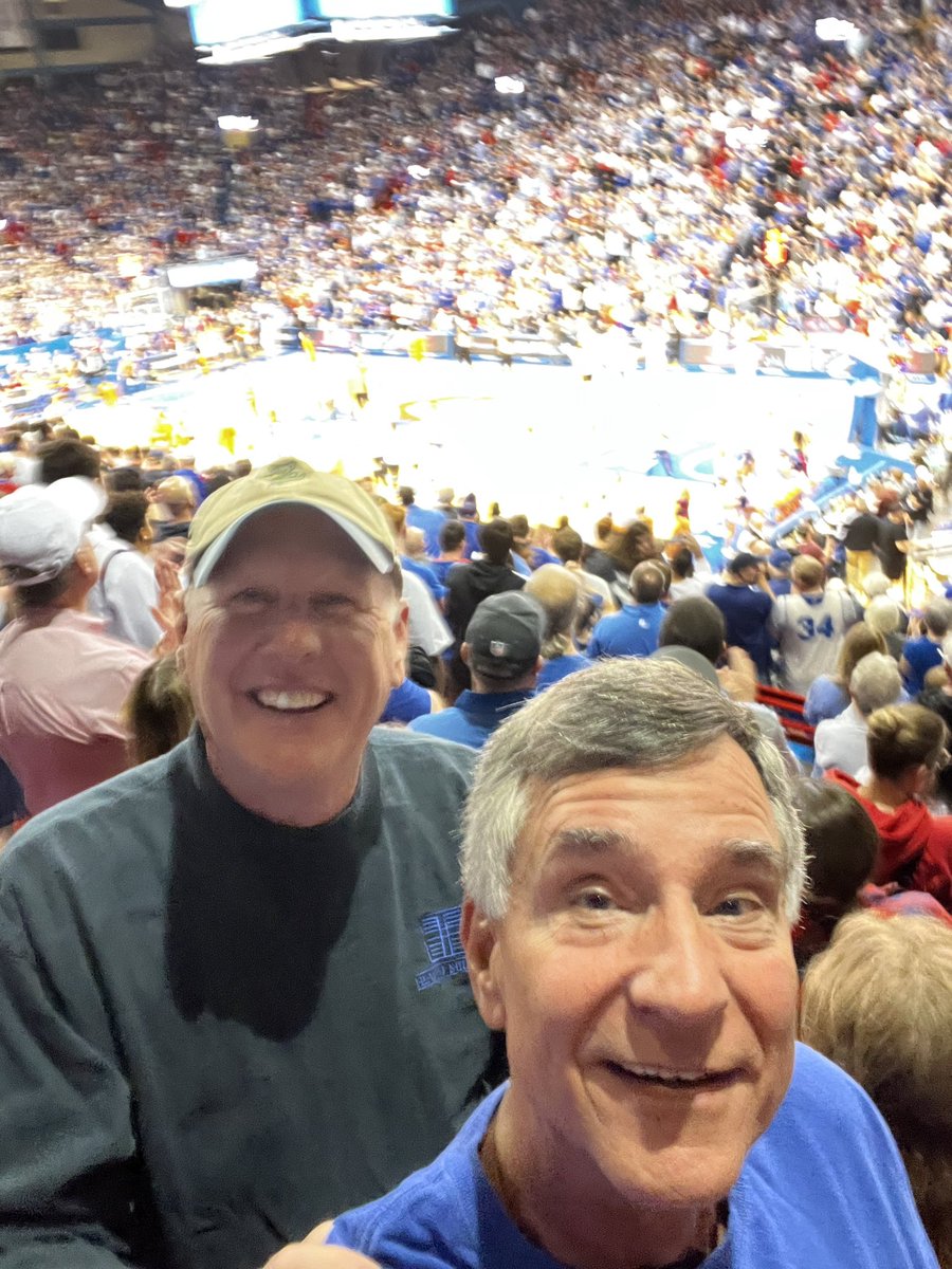Chris_Captain's tweet photo. #AllenFieldHouse is rocking! Let’s win this! #BigMonday @espn @Big12Conference #FanPix #kufanpix https://t.co/UKSzcYAJEh