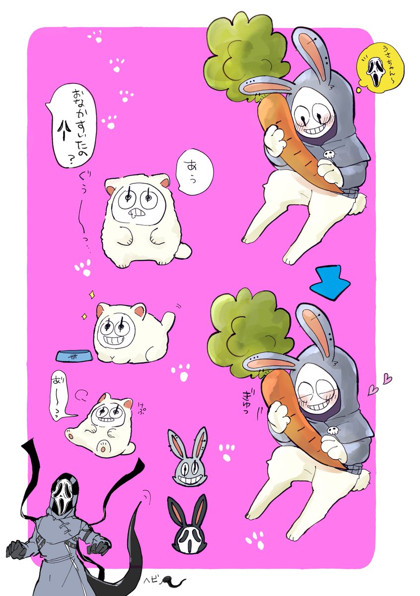 ねこちゃんとうさちゃん😺🐰
久々に猫フラ描いた✍