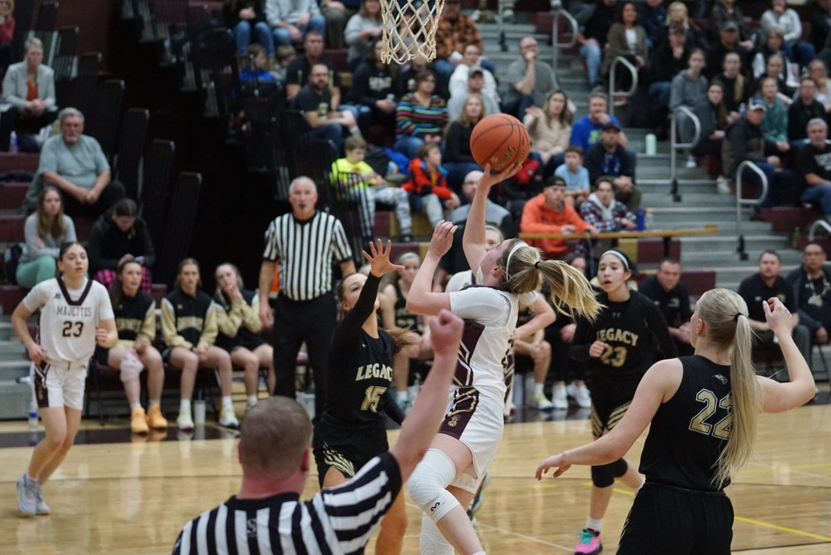 Congrats to Maggie Fricke on scoring her 1000th point tonight! (She also completed the and 1) #goMajettes #thousand #basketball