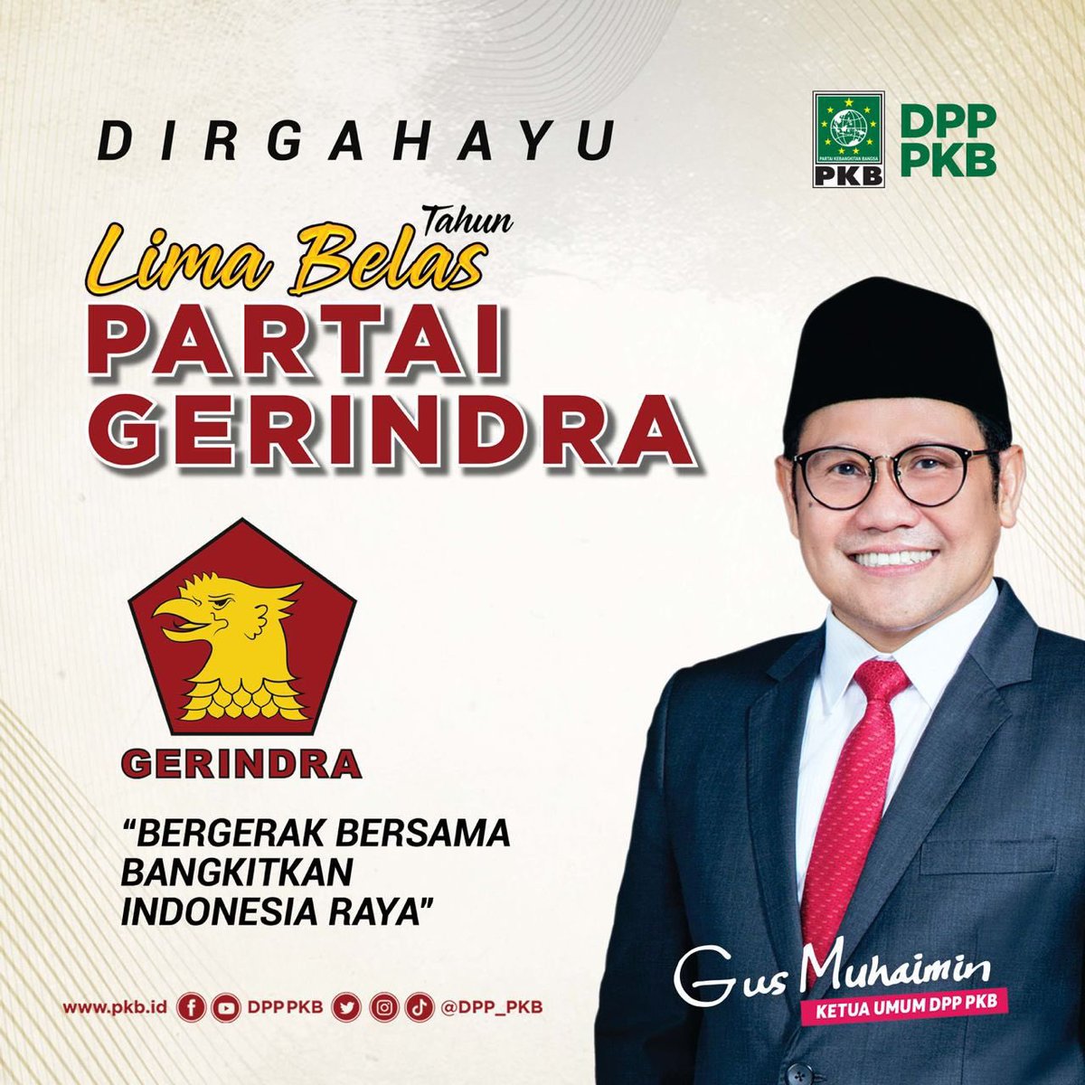 Selamat HUT Gerindra ke 15. <a href="/gerindra/">Partai Gerindra</a> 
Maju terus untuk Kebangkitan Indonesia Raya