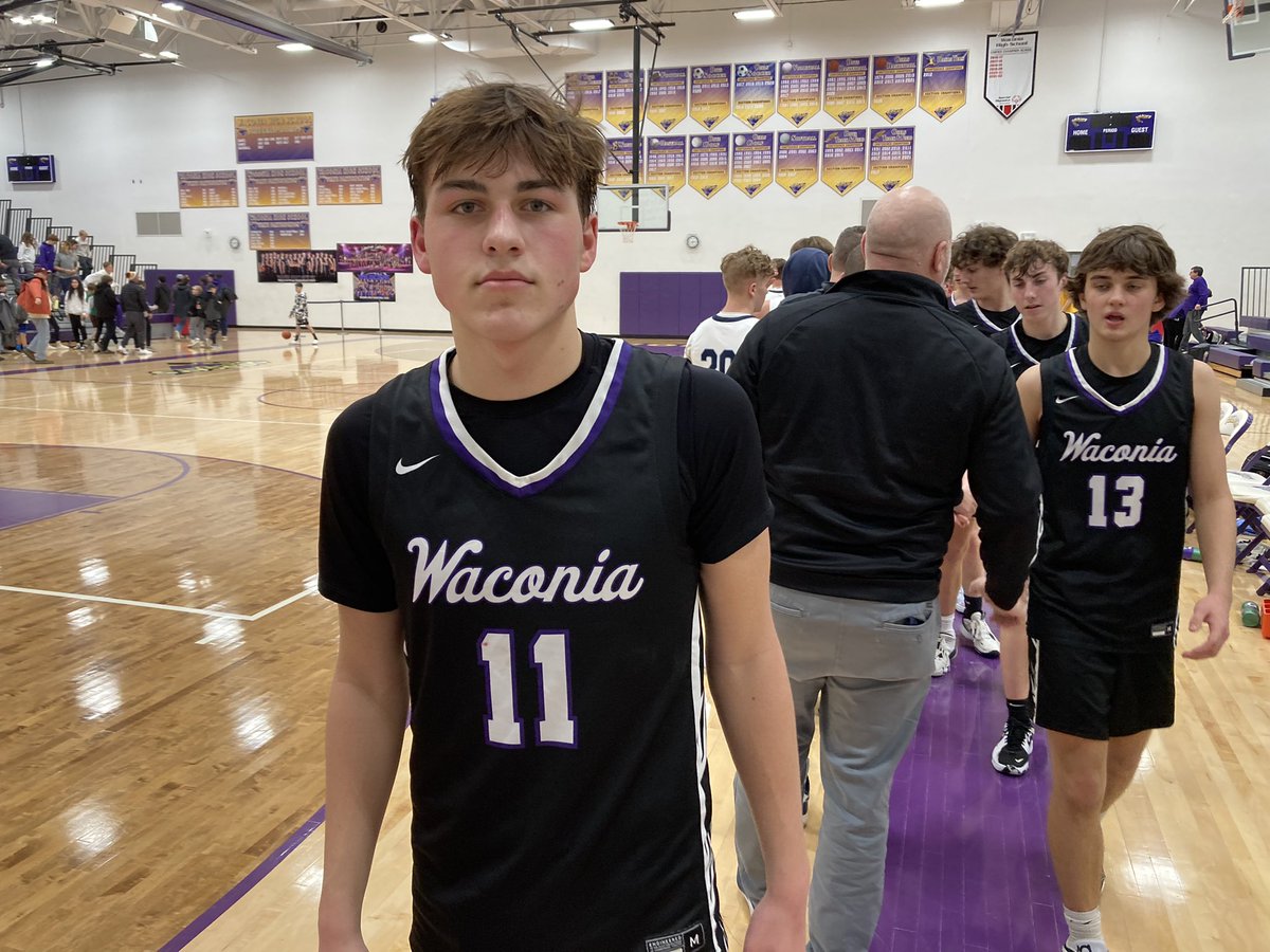 RyanJamesMN's tweet photo. Waconia 88 Becker 53 final

W: Gavin Olson 21pt/5pt/4tb (6-8fg 3 3s, 6-6ft), Will Kirsch 16pt/3ast (7-11fg), Ty Miller 9pt/4rb/3ast (4-5fg), Jackson Hayes 15pt/8rb (5-10fg), Chris Fulford 12pt/6rb

B: Julias Hendricks 15pt (6-16fg), Sawyer Brown 11pt (5-9fg) Kyan Bloomquist 9pt https://t.co/qlLlw2S4lx