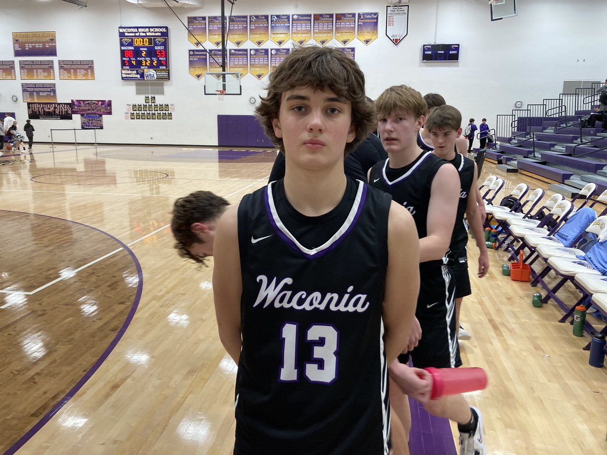 RyanJamesMN's tweet photo. Waconia 88 Becker 53 final

W: Gavin Olson 21pt/5pt/4tb (6-8fg 3 3s, 6-6ft), Will Kirsch 16pt/3ast (7-11fg), Ty Miller 9pt/4rb/3ast (4-5fg), Jackson Hayes 15pt/8rb (5-10fg), Chris Fulford 12pt/6rb

B: Julias Hendricks 15pt (6-16fg), Sawyer Brown 11pt (5-9fg) Kyan Bloomquist 9pt https://t.co/qlLlw2S4lx
