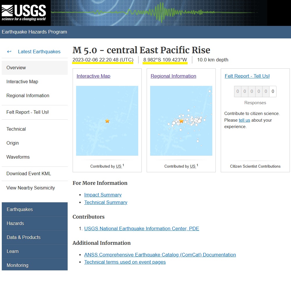 BCWildfireHelp's tweet image. Keeping an eye on #antipode location of #TurkeyEarthquake

📍M5 NW of #Chile - #EastPacificRise
Seeing just this one so far, NE of antipode area off #Peru

⚠️Chile quakes have been increasing steadily, area of current #ChileFires🔥 is subduction/megathrust zone -&amp;gt; N of 1960 M9.5