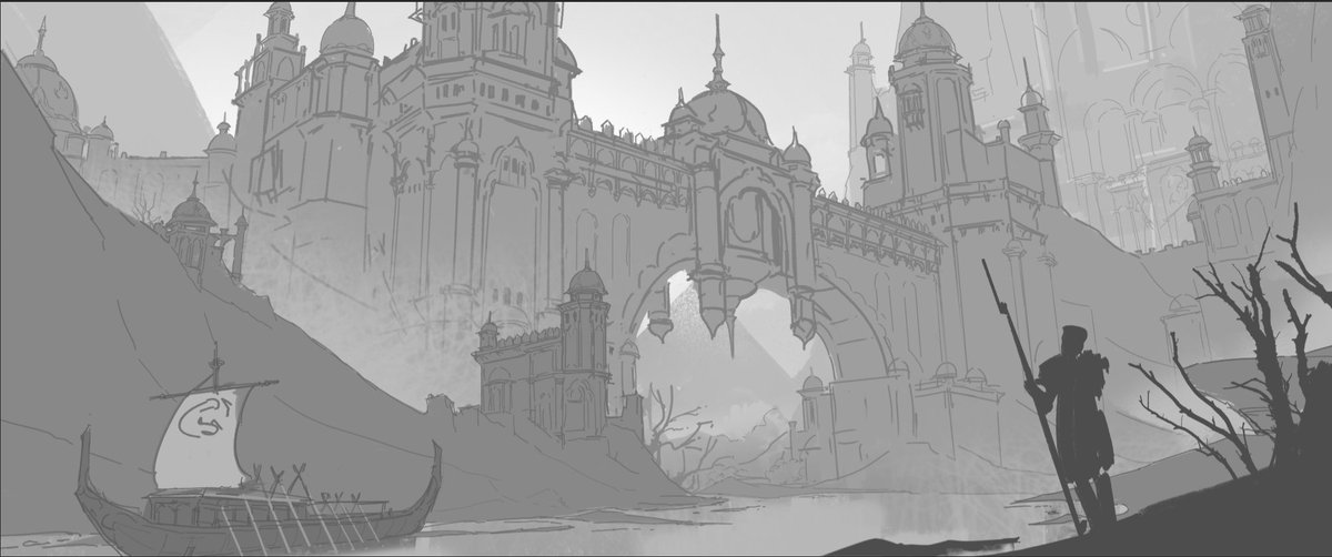 This is a concept of a gate of a city-state that I did last year,hope you like it!！
