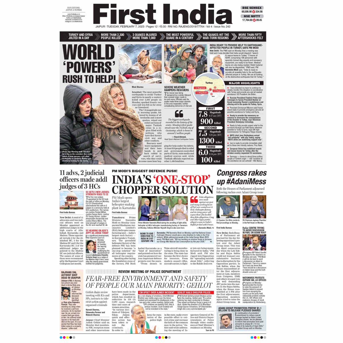 First India on Twitter "Read First India Newspaper 7th February 2023