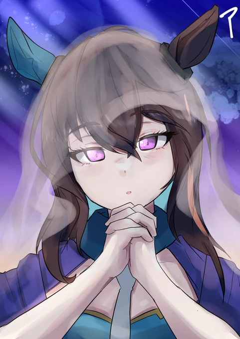 企画の順番で前後しますが、アドマイヤベガを私の絵柄でリメイクさせていただきました。(眠眠さん) 