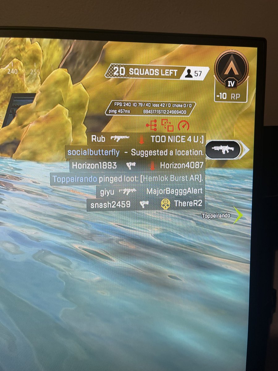 OGDinger's tweet image. Getting really tired of these great ping lobbies from @Respawn