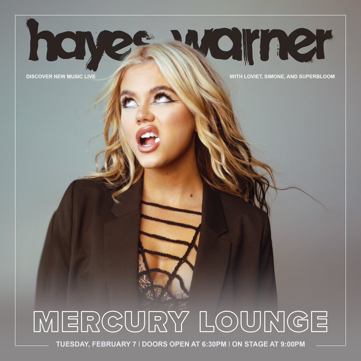 hayeswarnerr's tweet image. Tomorrow night at Mercury Lounge - Come for customized shot glasses, a smoke machine, and some of my new music live !! I'll be on 8:45pm-9:30pm ❤️ tickets in my bio