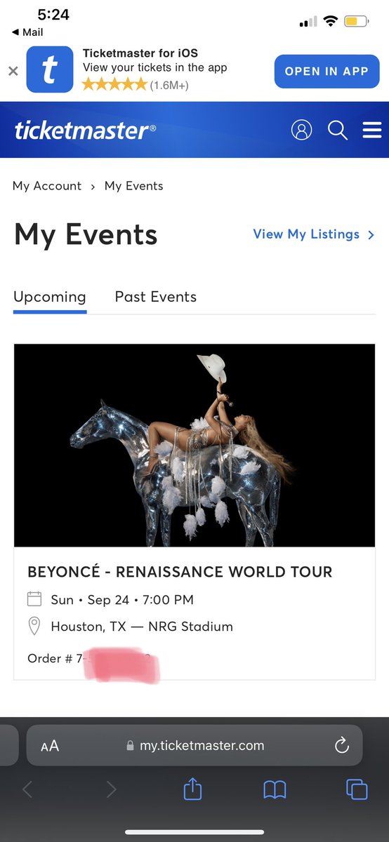 only1shamiriah's tweet photo. I GOT BEYONCÉ TICKETS https://t.co/FLsytvxesi