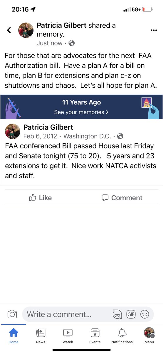 For all you FAA reauthorization players. A memory from the 23 extension Game of Thrones.