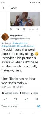 machine_slave's tweet photo. So this is what inter-platform doxing looks like from #TeamAH. It's ok to harass strangers and try to ruin lives. It's a game to them. but please, @MaggieMaeboston, I invite you to message my girlfriend via FB. I guarantee it won't work out well for you. 😎 #YourFlexIsWeak https://t.co/WpsS7sIe20