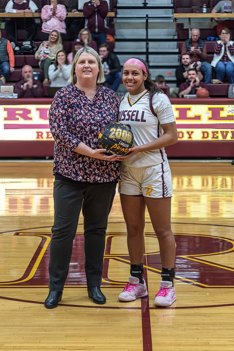 Russellsports's tweet image. Congratulations to Shaelyn Steele on reaching the 2,000 Point Club. @RLadydevils