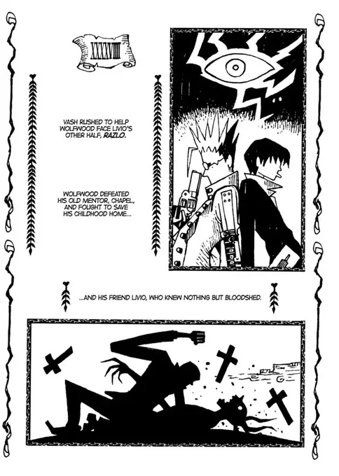 TRIMAX SPOILERS///// 

TRIGUN MULTIPLE BULLET CHAPTER 5. WHAT THE FUCK!!!! 