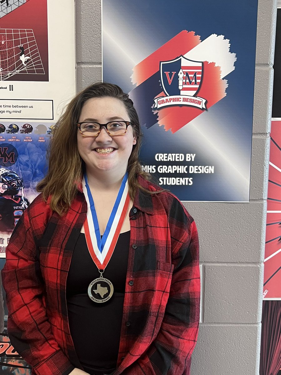 VMHSdesign's tweet image. Your STATE BOUND @SAVeteransHS @VMHSdesign @SkillsUSATexas District 11 Champions! I am so proud of ALL my students who competed! 
Pin Design 1st place:Sarah Alvarado AdDesign 1st place: Steven Saldana AdDesign 2nd place: Robert Ibarra 
T-shirt Design 2nd place: Devynn Joss