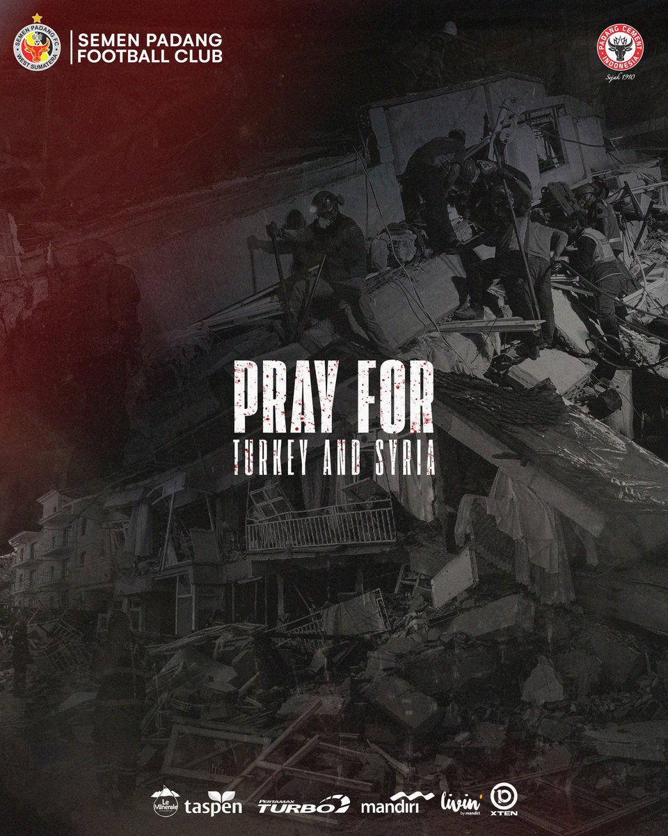 SemenpadangFCID's tweet photo. SPFC #PrayForTurkey #PrayForsuriah 🤲

#semenpadangfc #KabauSirah https://t.co/UQiLvb1wrN