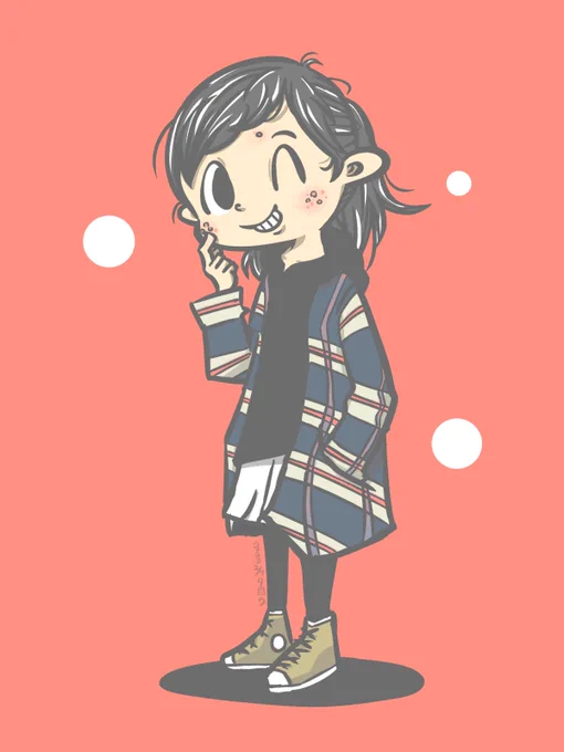 2/7 (362/365) これも個性ってことで #ニキビに悩まないデー #イラスト