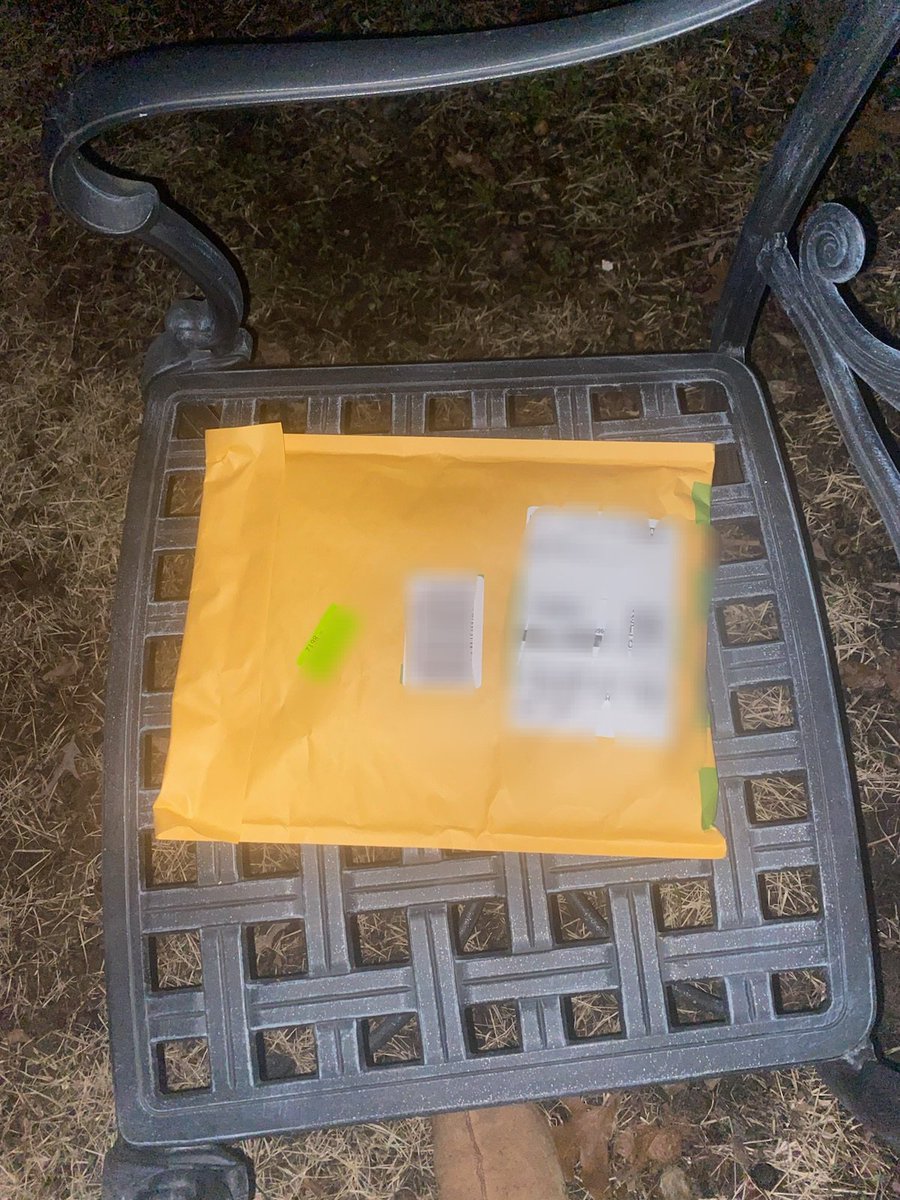 GrayK06's tweet image. AAANNNDDD @amazon is at it again! What do you do? Get drivers out of a Cracker Jack Box? Seriously tho! Last time my package was left in a spot to get run over! Now my roomie did an order and she put said to put it on the porch. It was left in a chair in the yard! #ReadDirections