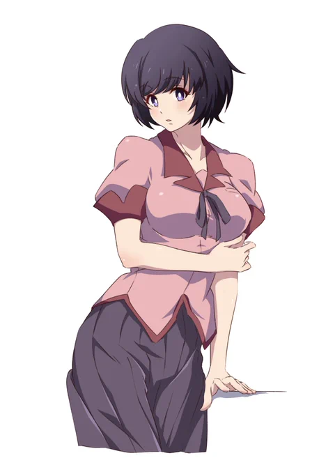本日投稿した翼さんは1年前のイラストのリテイクとなります...!#化物語 ←2022     2023→ 