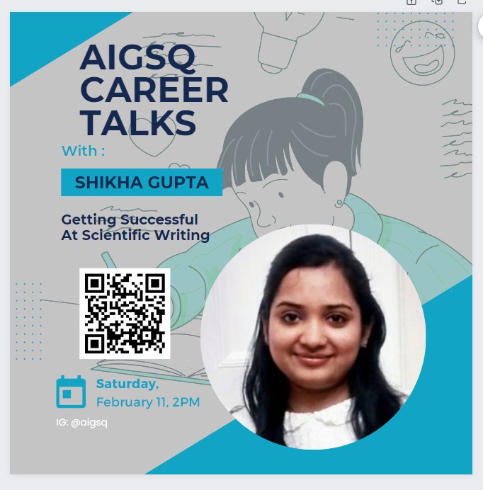 Association of Indian Graduate Students At Queen's (@associationat) on Twitter photo Scan the QR code and register to benefit from the session on scientific writing <a href="/shikhaguptaot/">Shikha Gupta, PhD</a> #successmantras #Tips2Succeed Scan the QR code and register to benefit from the session on scientific writing <a href="/shikhaguptaot/">Shikha Gupta, PhD</a> #successmantras #Tips2Succeed