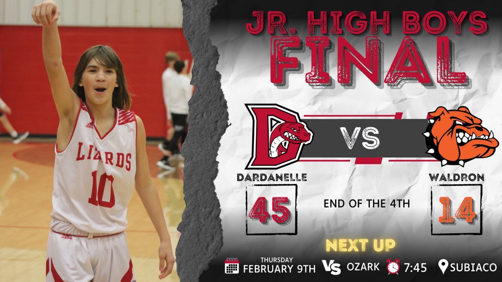 SandLizardHoops's tweet photo. Jr. High Boys advance to the next round in the District Tournament behind their tough defense tonight! #SandLizardHoops #SeeYouThursday https://t.co/QvKFMmA2sm