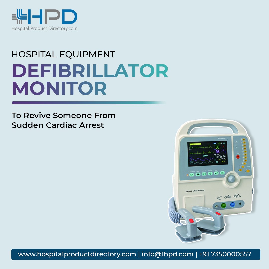 hosproducthub's tweet photo. Get all the latest information about Defibrillator Monitor and hospital industry by visiting Hospital Product Directory.

Visit - https://t.co/PmRR0xNo8N

#defibmonitor
#Defibrillator
#HospitalProductDirectory https://t.co/UEFnpYmZ18