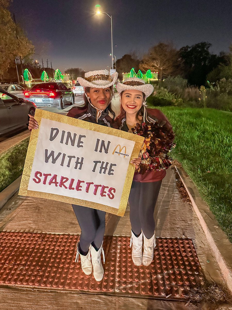 Mcdonald’s Spirit Night is next wednesday and we cannot contain our excitement!🥳🥳be there from 4pm-7pm. All proceeds will go to the Starlettes INCLUDING online delivery apps as well🍔🍟
