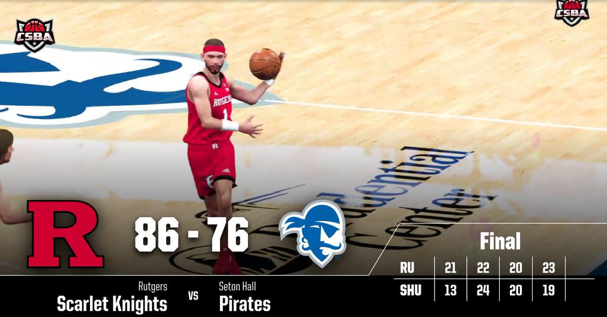 Rutgers takes the Battle of New Jersey this time!  Party time in Newark!!

#csba #simsports #nba2k #esports