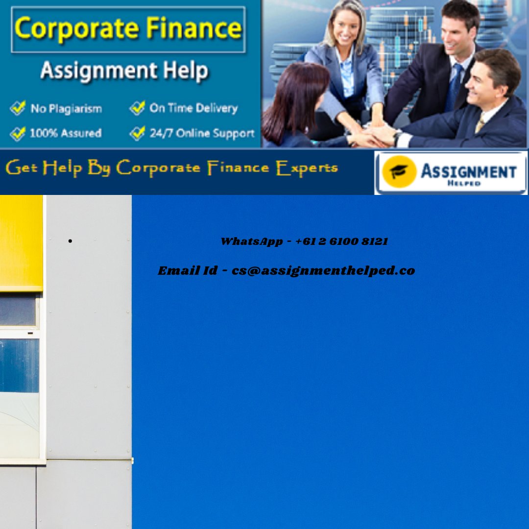 LeoOliv29163695's tweet image. I just published Corporate Finance Assignment Help link.medium.com/DEHCscbmdxb 
Assignmenthelped.com has used PhD-qualified experts. You may always focus exclusively on the online #CorporateFinanceAssignmentHelp service. assignmenthelped.com/corporate-fina…