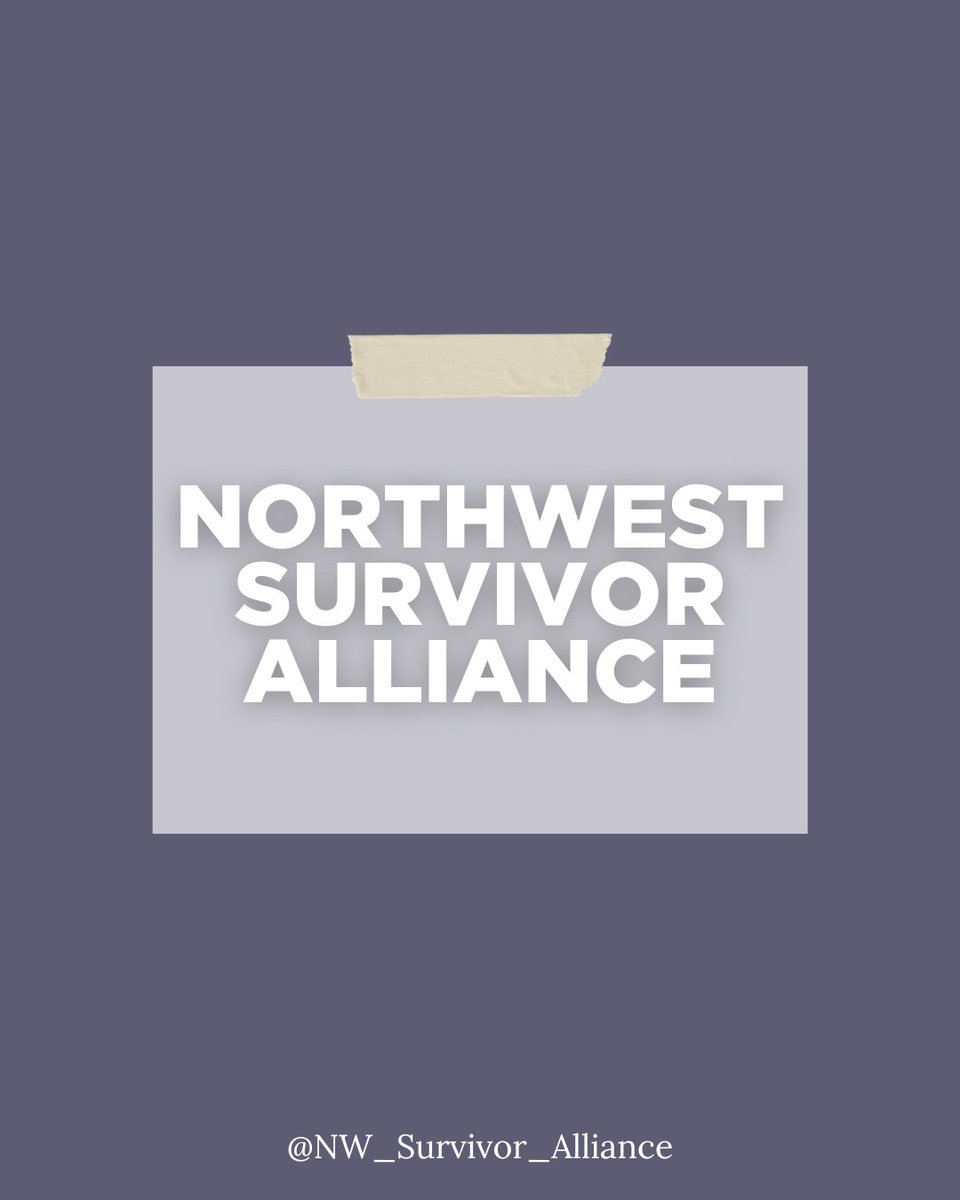 STSCaucus's tweet image. We are proud to be the Northwest Survivor Alliance, a place that welcomes all survivors to the table! Join us at nwsurvivoralliance.org
-
#NWSA #EndItMovement #SurvivorAlliance