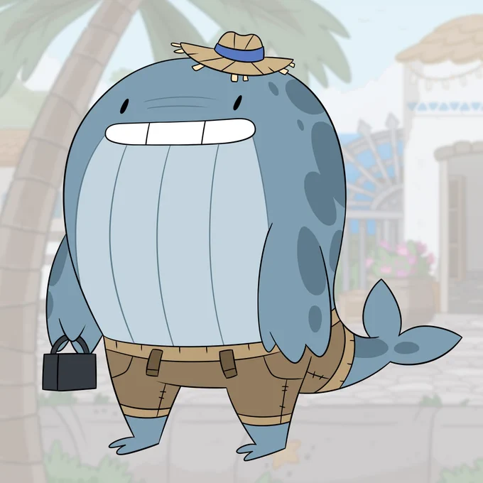 Orwell, Welinda and Wallace, the whale family living in the biggest house in town.They are quite whalecoming! (whale, not all of them... Wallace is a bit shy)   