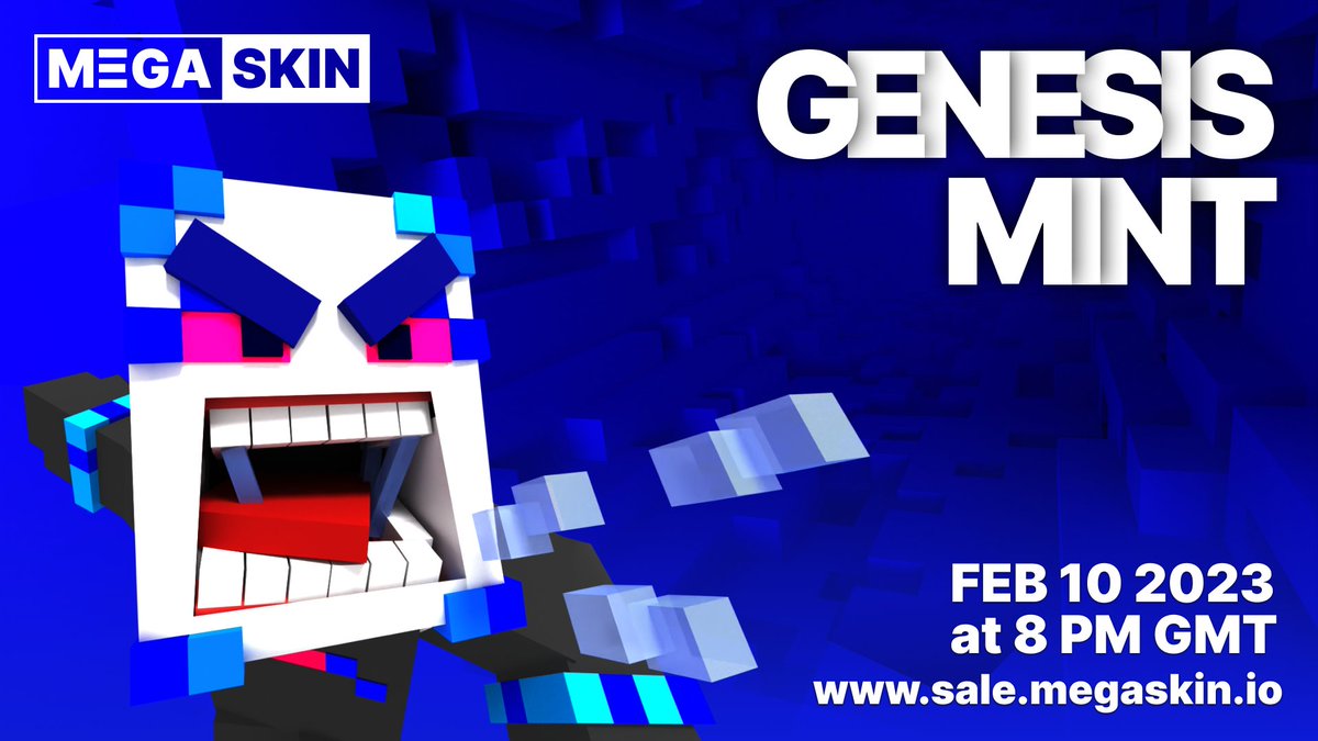 megaskinio's tweet photo. I just published GENESIS MINT https://t.co/Ou8uN4yz1e 

The Genesis mint will launch on Thursday, February 10th at 8:00 PM GMT, offering a unique opportunity to acquire MEGASKIN tokens at a discounted rate.

#Web3 #NFT #OpenSea #Metaverse #PlayToEarn #Sales #Drop #Play2Earn #ETH https://t.co/qiyNcBgsA1