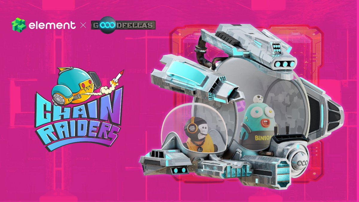 Element_Market's tweet photo. https://t.co/veTozvS0XW x Gooodfellas

⚡️We are thrilled to announce a new partnership with @Gooodfellas_Nft! Their new collection “CHAIN RAIDERS” would be officially listed on #Element!

😎Get ready to blast off with Chain Raiders launching on Feb.07, 2023.
#NFT #BNB #ElementNFT https://t.co/lr3HsZDdr6