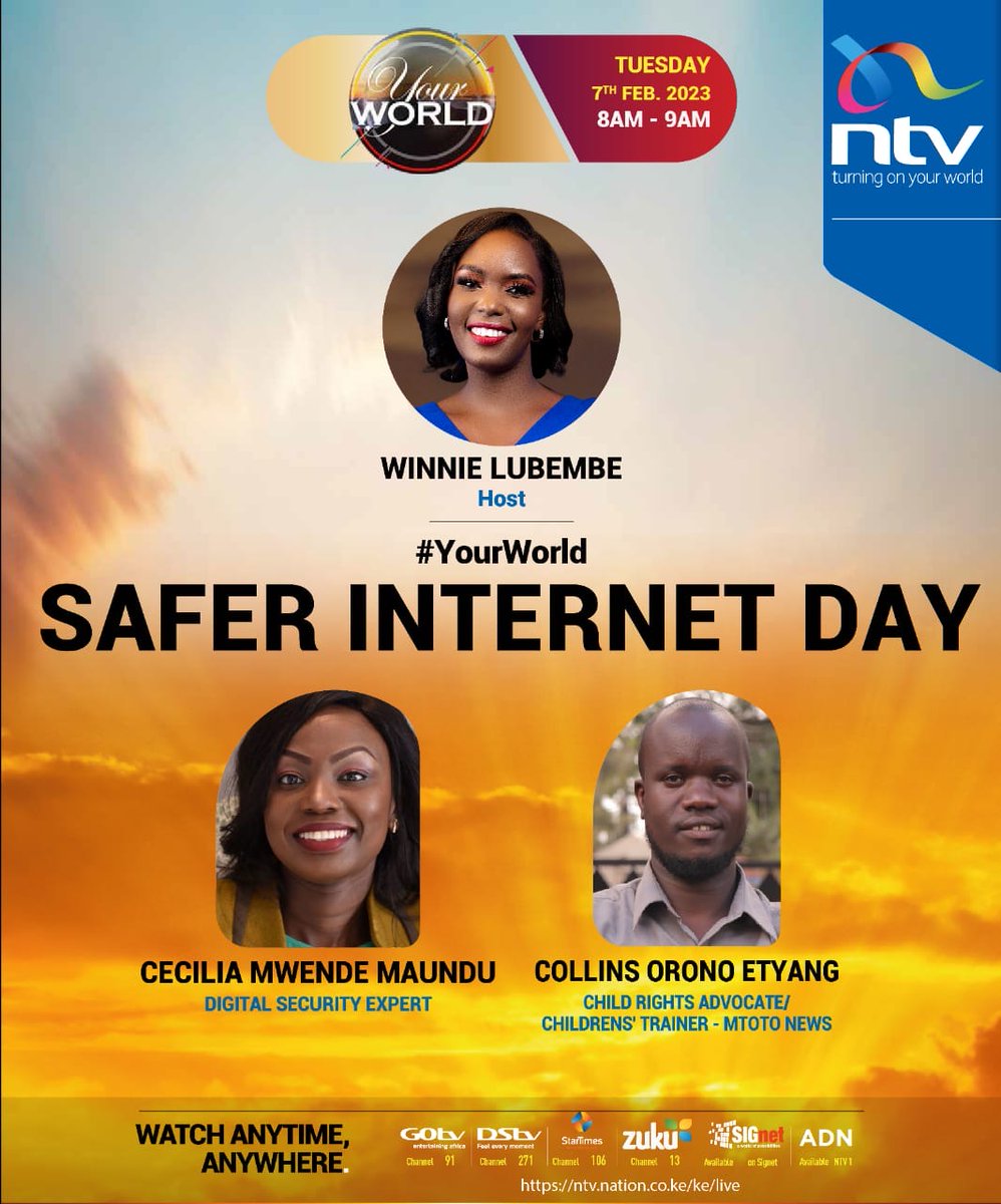 What is safe internet? What does it look like? Can it be created? What are the policy gaps in creating one? For this and more join us this morning on NTV, as we Celebrate #SaferInternetDay #SaferInternetDayKE  Day. @lubembe_winnie @ntvkenya @MTotoNews