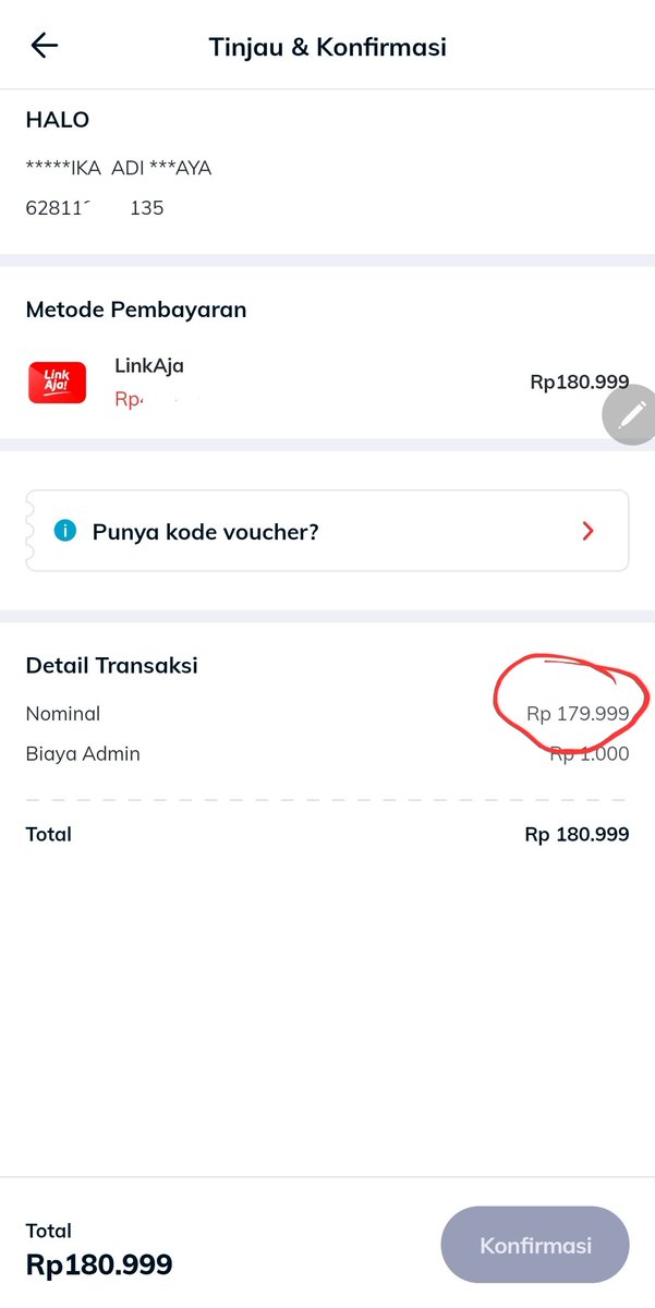 wiradik's tweet photo. Niat mau bayar tagihan @kartuHaloTSEL . Penasaran kenapa base amountnya yang di @dompetIndonesi (DANA) beda sendiri sama yang muncul di livin dan linkaja https://t.co/boe2ue6YeP