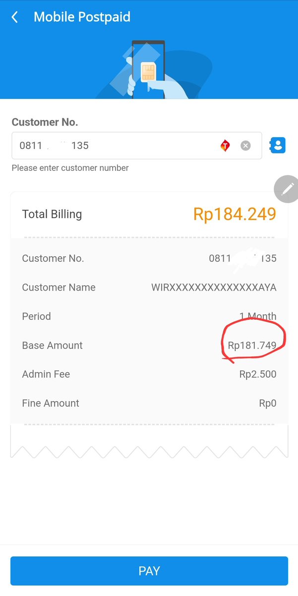wiradik's tweet photo. Niat mau bayar tagihan @kartuHaloTSEL . Penasaran kenapa base amountnya yang di @dompetIndonesi (DANA) beda sendiri sama yang muncul di livin dan linkaja https://t.co/boe2ue6YeP