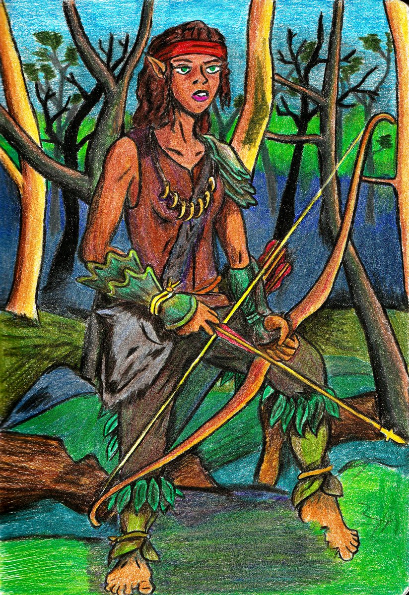 Thorne, a half elf Initiate of the Elden Wardens,  Druidic Enclave of the Eldentree Weald, a large forest in the southeast region of the continent of Tessix. 

She is currently training to become a Steward of the Thicket.