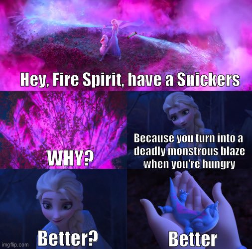 JacobHeron's tweet photo. Meme Monday  @cast_cel 
Need a Snickers? 😂 🍫
This Friday, Drew and Jacob will be reviewing Disney’s Frozen 2
#thecelcast #MemeMonday #disney #frozen2 #haveasnickers #lol #thecelnation https://t.co/22PHWkPqKn