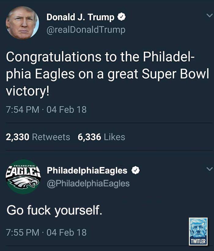 If this is real I have new found respect for the Philadelphia Eagles and will be rooting for them. .