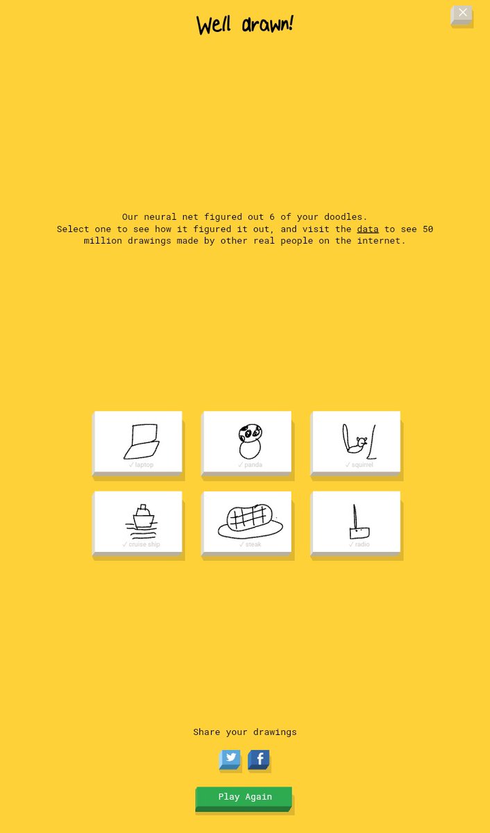 rishsans's tweet photo. I made these six doodles during a fun activing at #GHW by @MLHacks. 
A neural network guessed all of them correctly! 😲

PS: it made doodling more addictive for me! https://t.co/LQXhsr6mDP