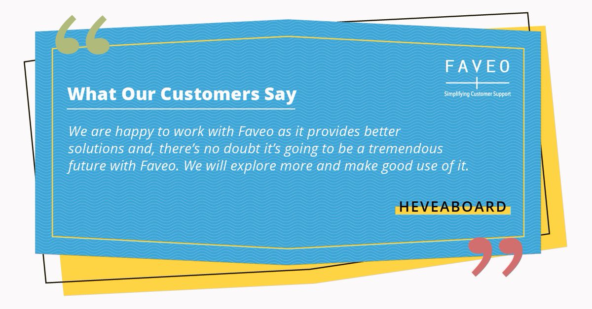 faveohelpdesk's tweet photo. See what one of our clients, Heveaboard, has to say.
“We are happy to work with Faveo as it provides better solutions, and, there’s no doubt it’s going to be a tremendous future with Faveo.“
Read case study: https://t.co/rcIc2AZ6MV
#FaveoHelpdesk #FaveoServicedesk #cx
#Faveo https://t.co/fFSNJYYSSa